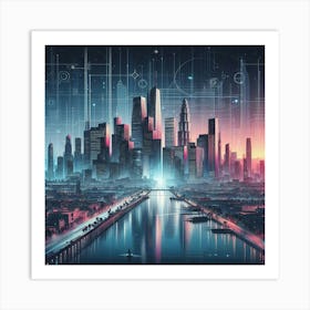 Futuristic Cityscape 155 Póster