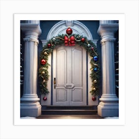 Christmas Door 85 Art Print