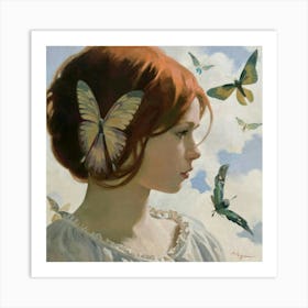 Butterfly Girl Art Print