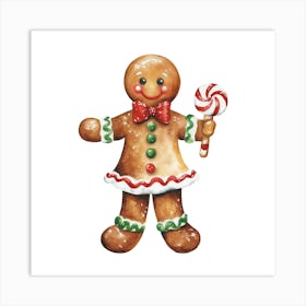 Gingerbread Man Art Print