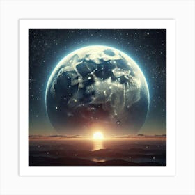 Earth In Space Stock Videos & Royalty-Free Footage Art Print