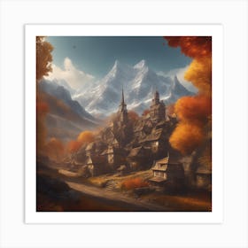 Village In The Mountains 5 Art Print