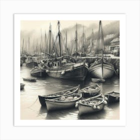 Harbour At Dundee Art Print