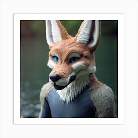 Fox Mask 14 Art Print