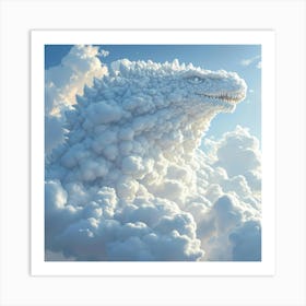 Godzilla In The Clouds Art Print