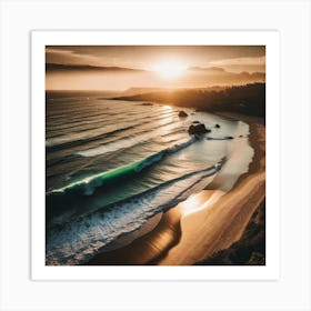 Sunset At The Beach 367 Art Print