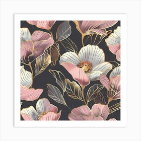 Pink Flowers Art Print