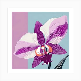 The Orchid, Pastel Colors Art Print