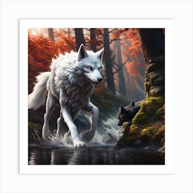 White Wolf Art Print