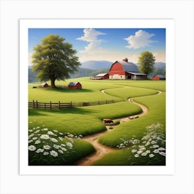 Farm Scene 3 Art Print