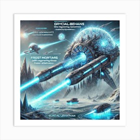 Glacial Leviathan Mechanism Art Print