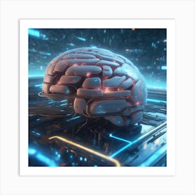 Futuristic Brain 35 Art Print