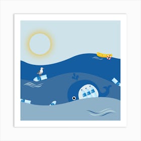 Plastic Waste Garbage Art Print