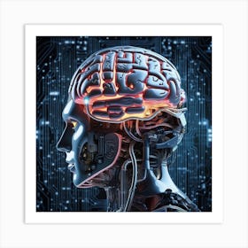 Cyborg Brain 10 Art Print