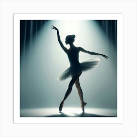 Ballerina Silhouette 1 Art Print