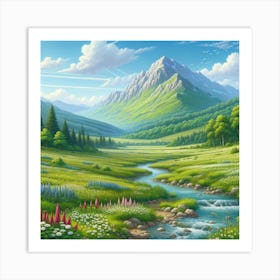 Landscape Painting 1 Art Print