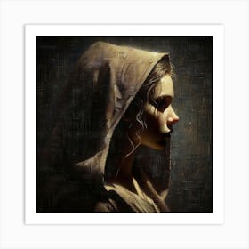 Woman In A Hood 1 Art Print