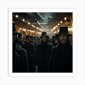 V For Vendetta anonymous Art Print