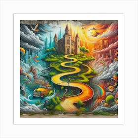 Rainbow Road Art Print