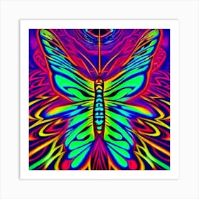 Psychedelic Butterfly Art Print