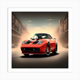 Red Race Car 2 Art Print