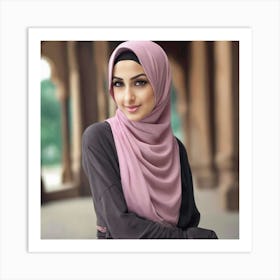 Muslim Woman In Hijab Art Print