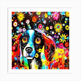 Canine Companion - Colorful Dog Art Print