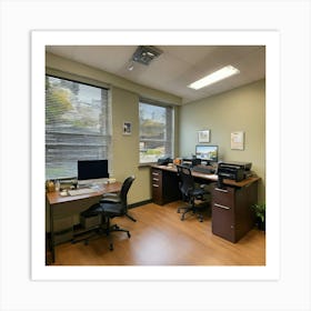 A Photo Of A Well Organized Office 2 Art Print