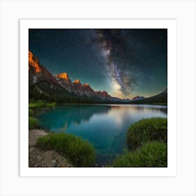 Milky Lake Art Print