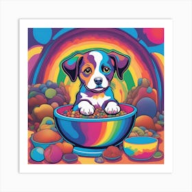 Rainbow Dog Art Print