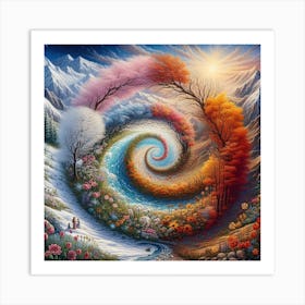 Spiral Painting Art Print