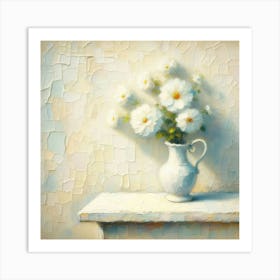 Daisies In A Vase Art Print