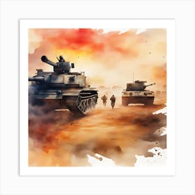 Of Tanks 1 Art Print