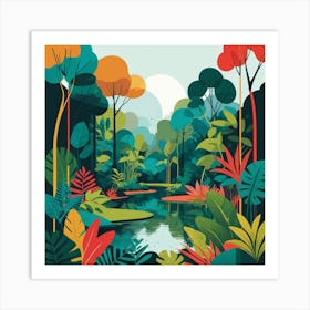 Tropical Jungle 1 Art Print