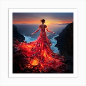 The Noise Of Waves Rising In The Heart Art Print