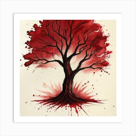 Blood Tree Art Print