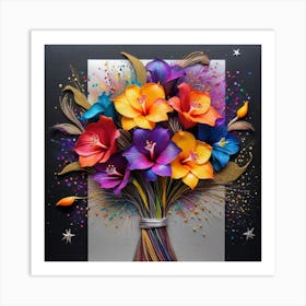 Bouquet Of Flowers Art Print