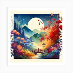 Asian Landscape Painting 50 Art Print