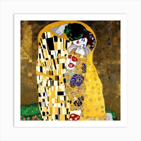 Gustav Klimt "The Kiss" 3 Art Print