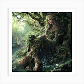 Ancient Dryad Waking Up Art Print