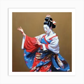 Geisha Dance Art Print