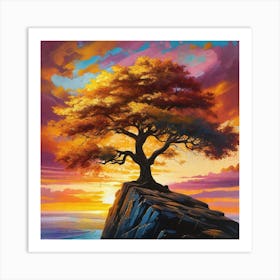 Sunset Tree 9 Art Print