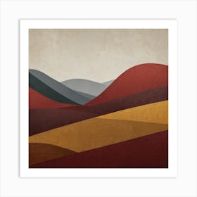 Landscape With Mountains Art Print