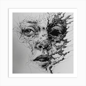 Face Of A Woman 2 Art Print