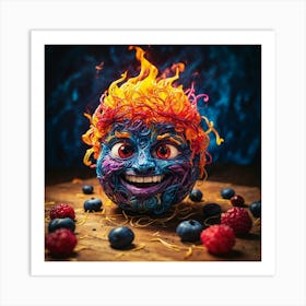 Fire And Berries Art Print