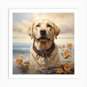 Labrador Retriever dog 1 Art Print