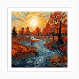 Autumn River Art Print