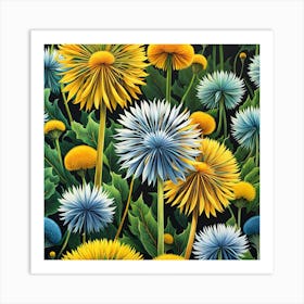 The Art of Wildflowers: Dandelion Whispers Art Print