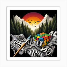 Rubik'S Cube 2 Art Print