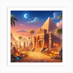 Egyptian Temple 1 Art Print